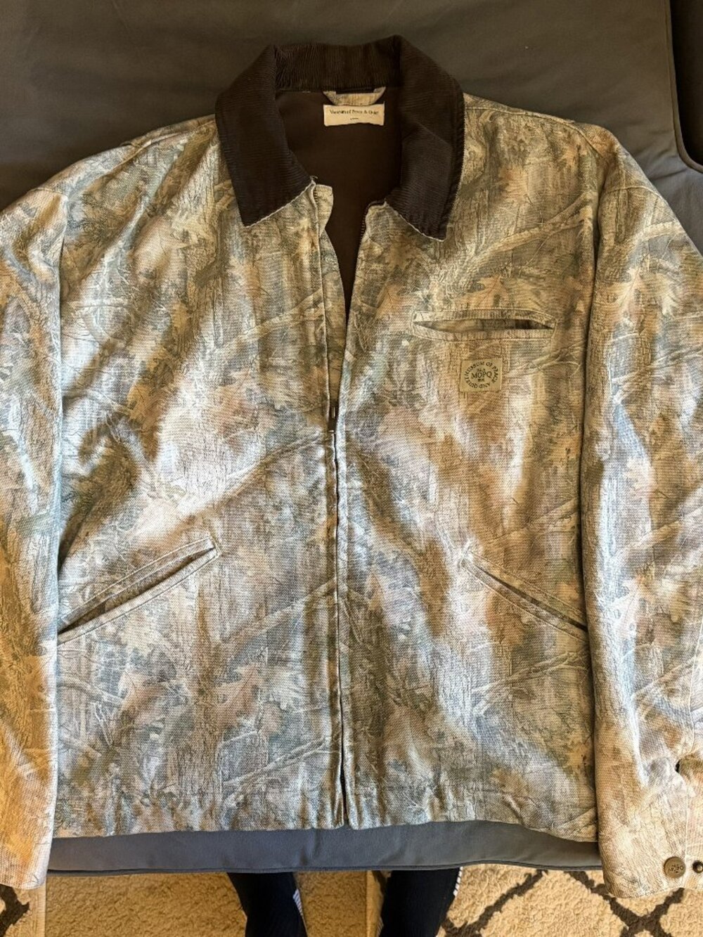 Museum of Peace & Quiet Utility Canvas Work Jacket – Nature Camo (L)